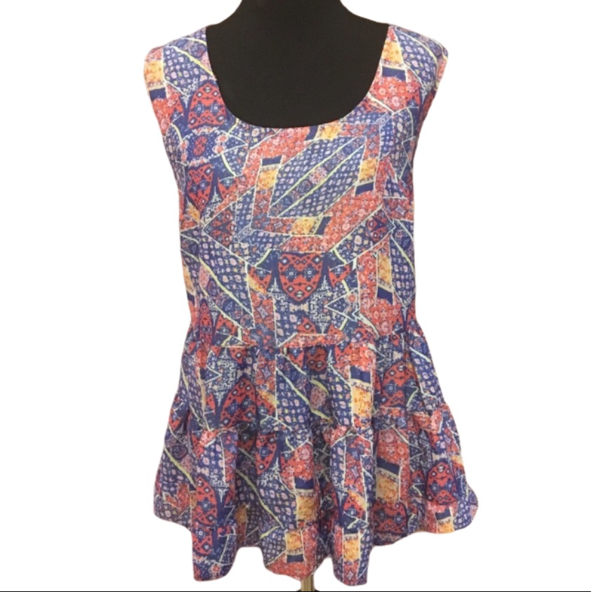 Derek Heart Plus Size Patchwork Pattern Top 3x